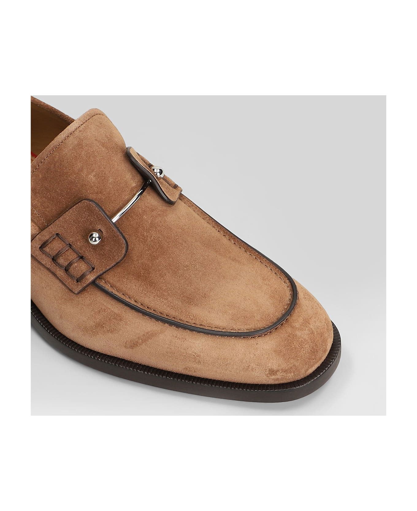 Chambelimoc Flat Loafers In Brown Suede - 5