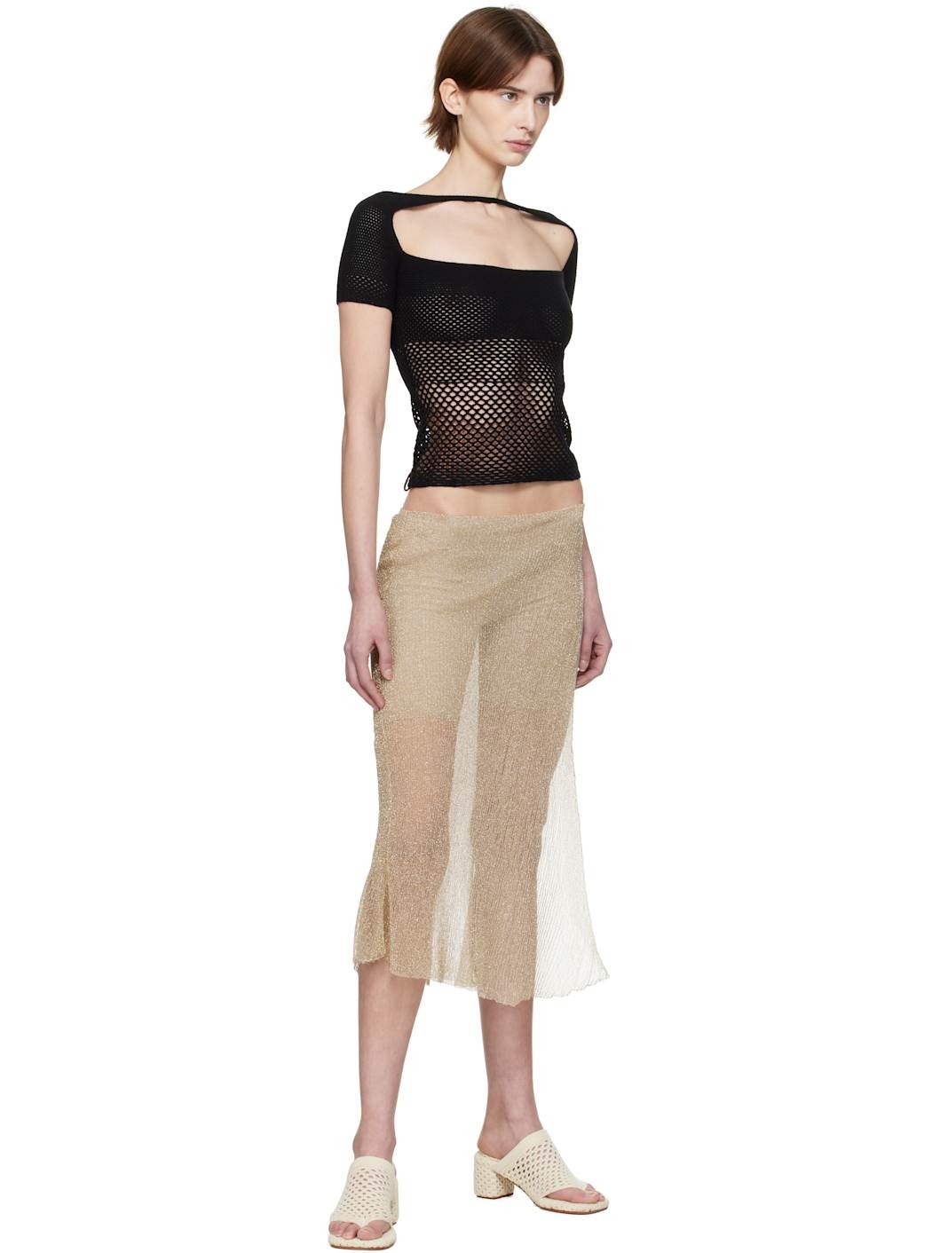 Black Band Fishnet Top - 4