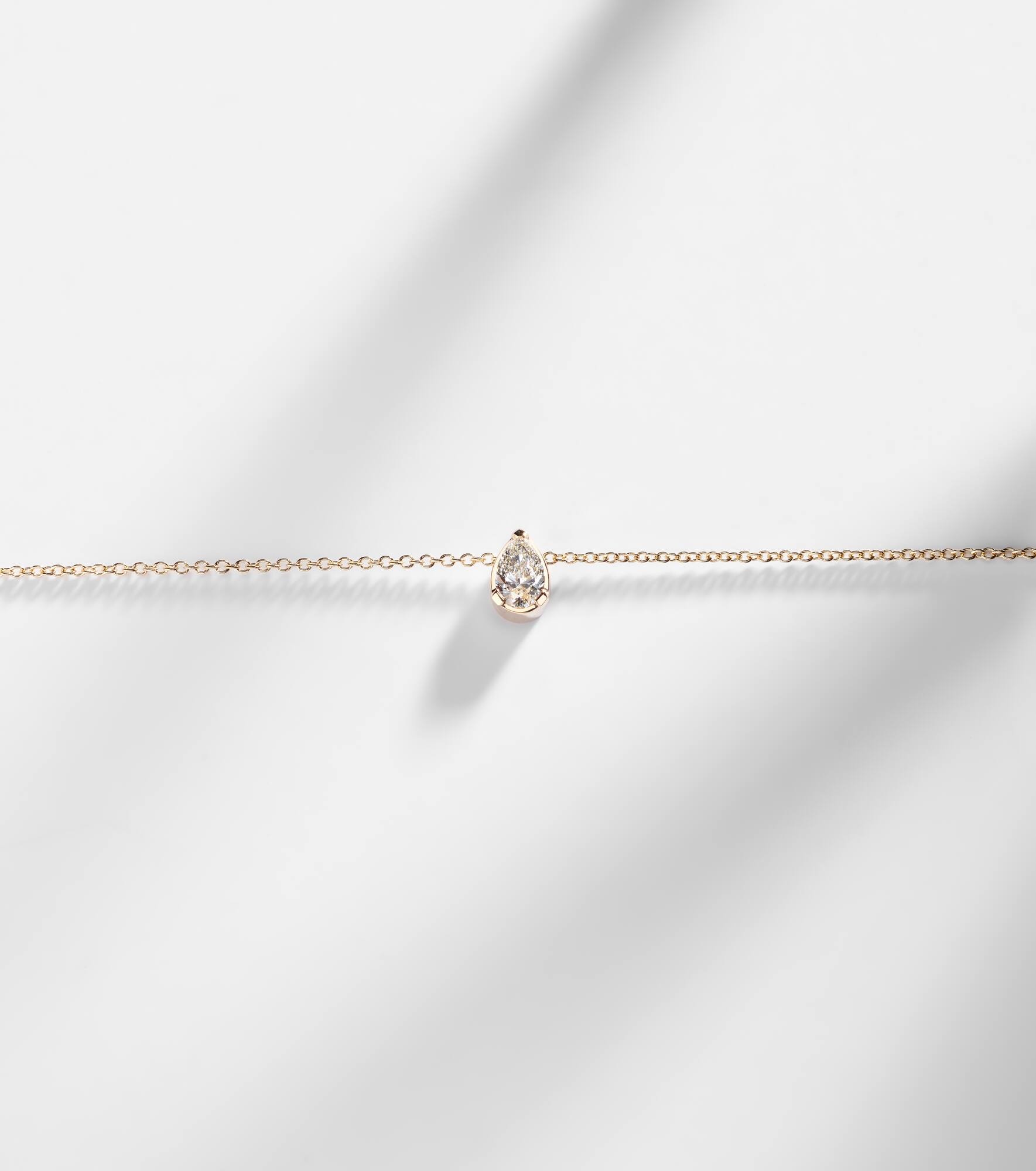 Sky Simple 18kt gold necklace with diamond - 5