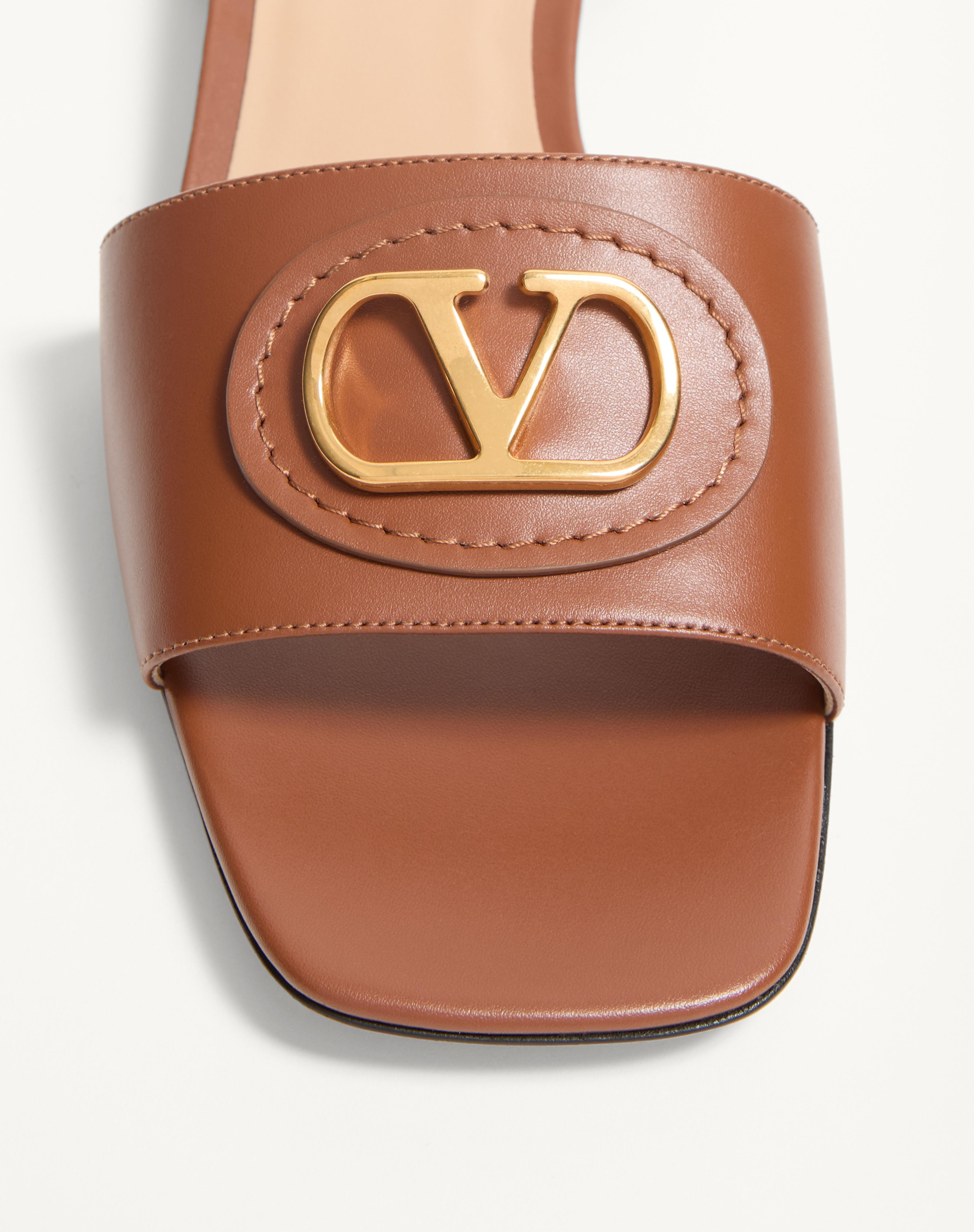 VLOGO SIGNATURE SLIDE SANDAL IN CALFSKIN 20MM - 6