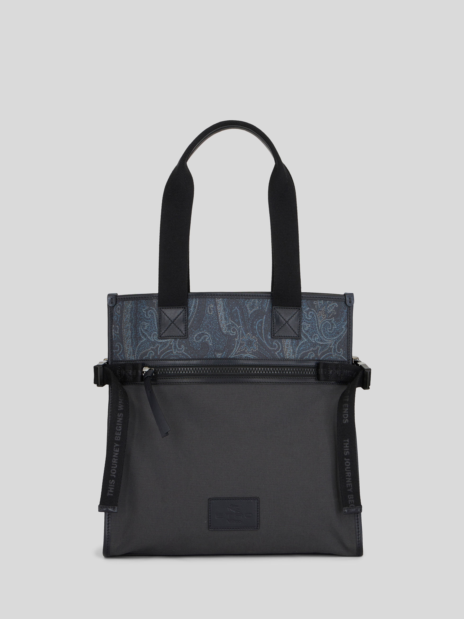 COLOUR BLOCK PAISLEY SHOPPING BAG - 1