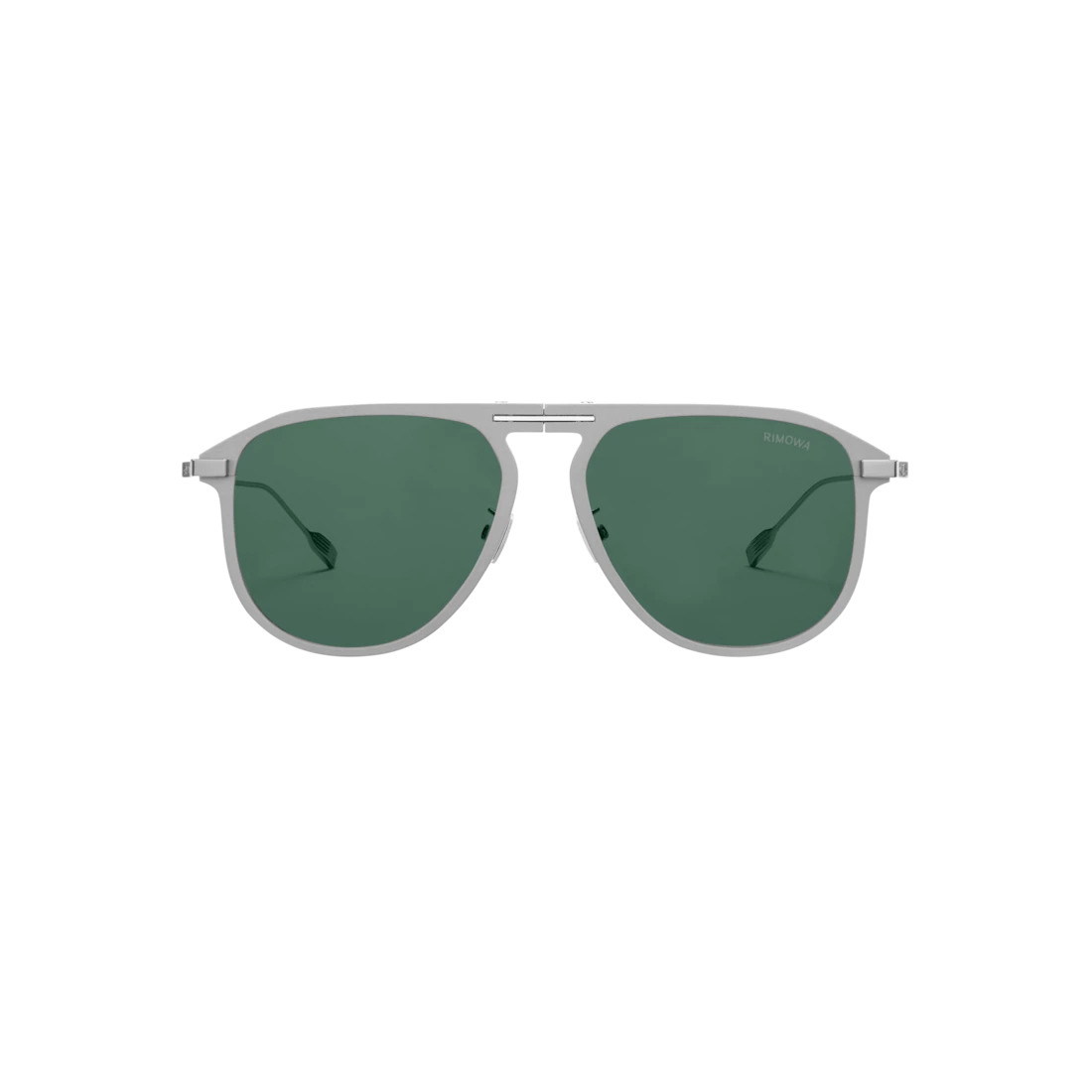Eyewear Pilot Foldable Matte Silver Sunglasses - 1