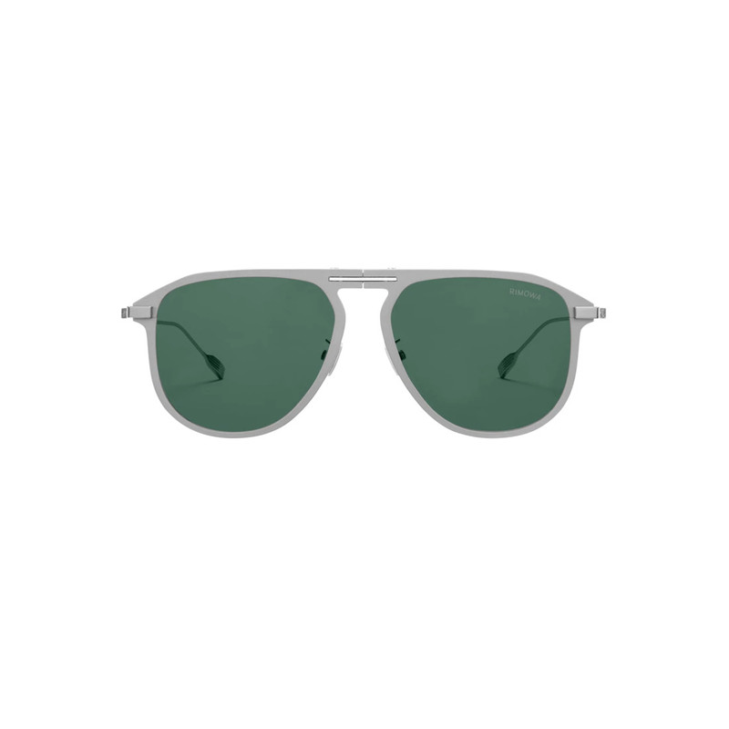 Eyewear Pilot Foldable Matte Silver Sunglasses 1