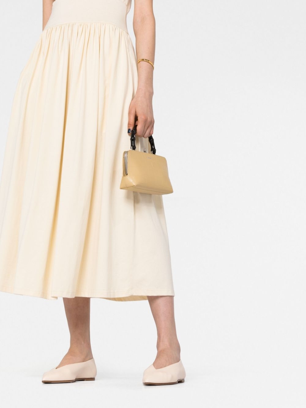 sleeveless flared midi dress - 5