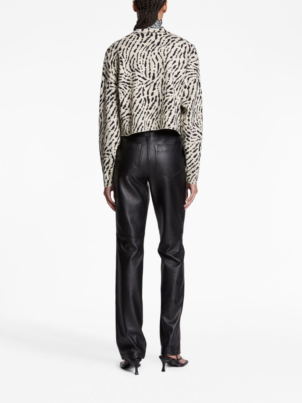 animal-pattern jacquard jumper - 4