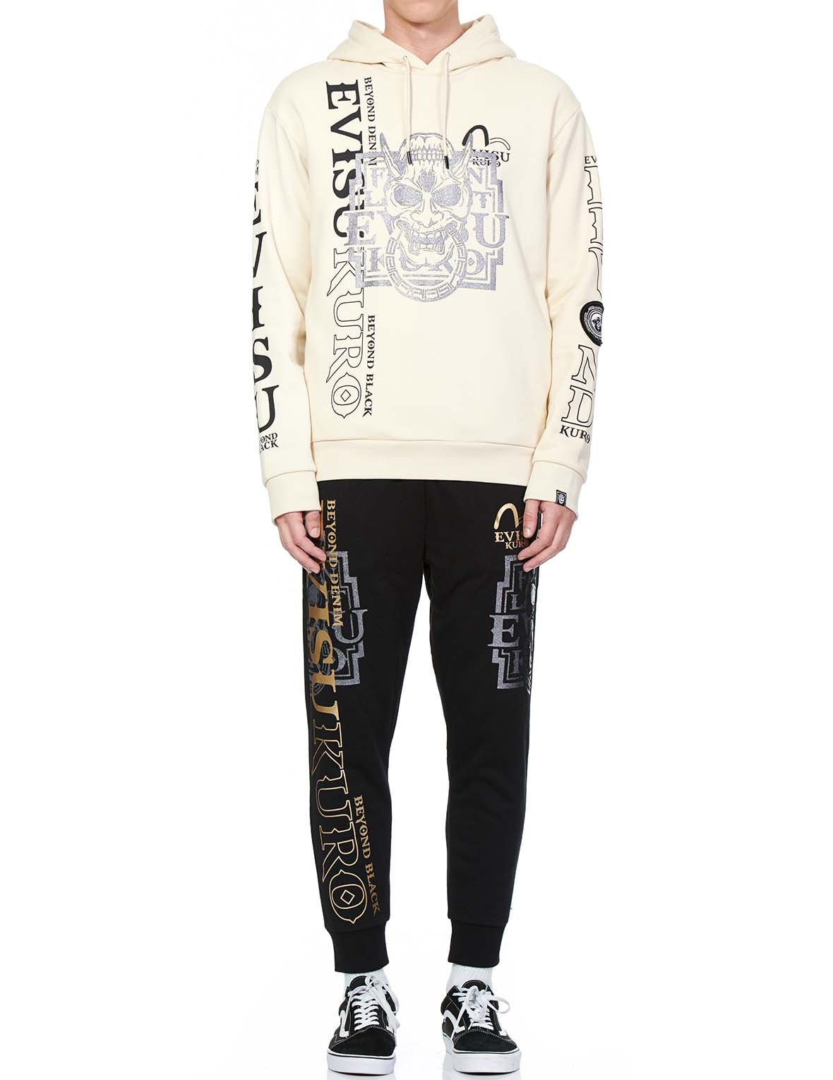 Glittery Hannya Skull Hoodie with Kamon Badge - 5