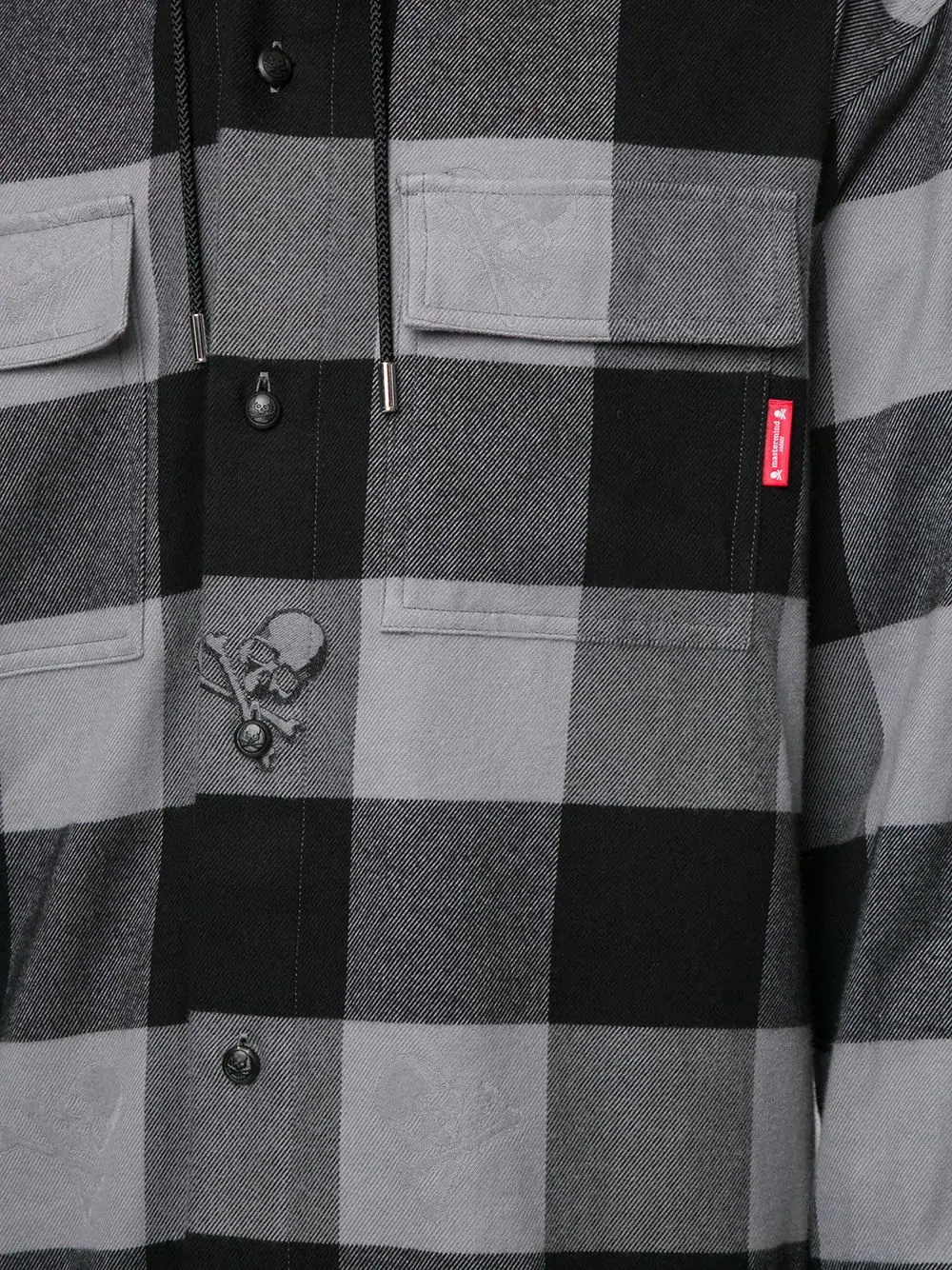 hooded checked cotton shirt - 5