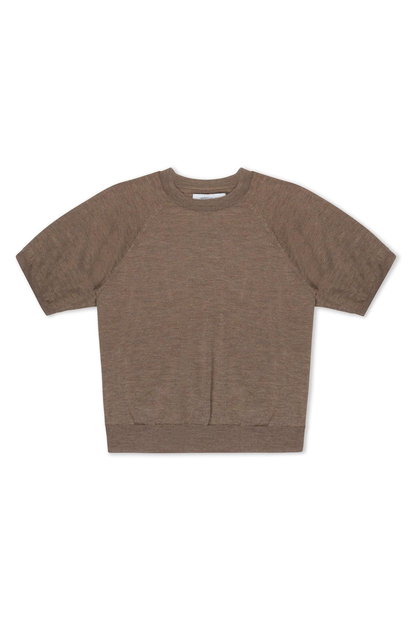TRUFFLE CASHMERE SHORT SLEEVE RAGLAN SWEATER - 5