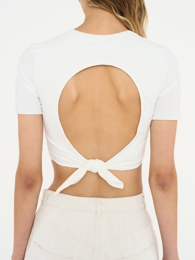 Lambada Sands Backless Knot Tie Tee 3