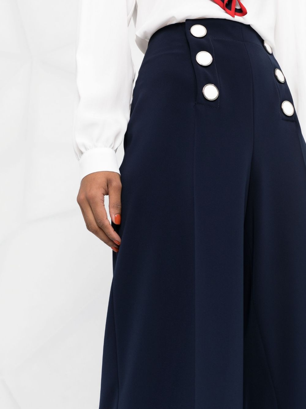 double breasted cropped trousers - 3
