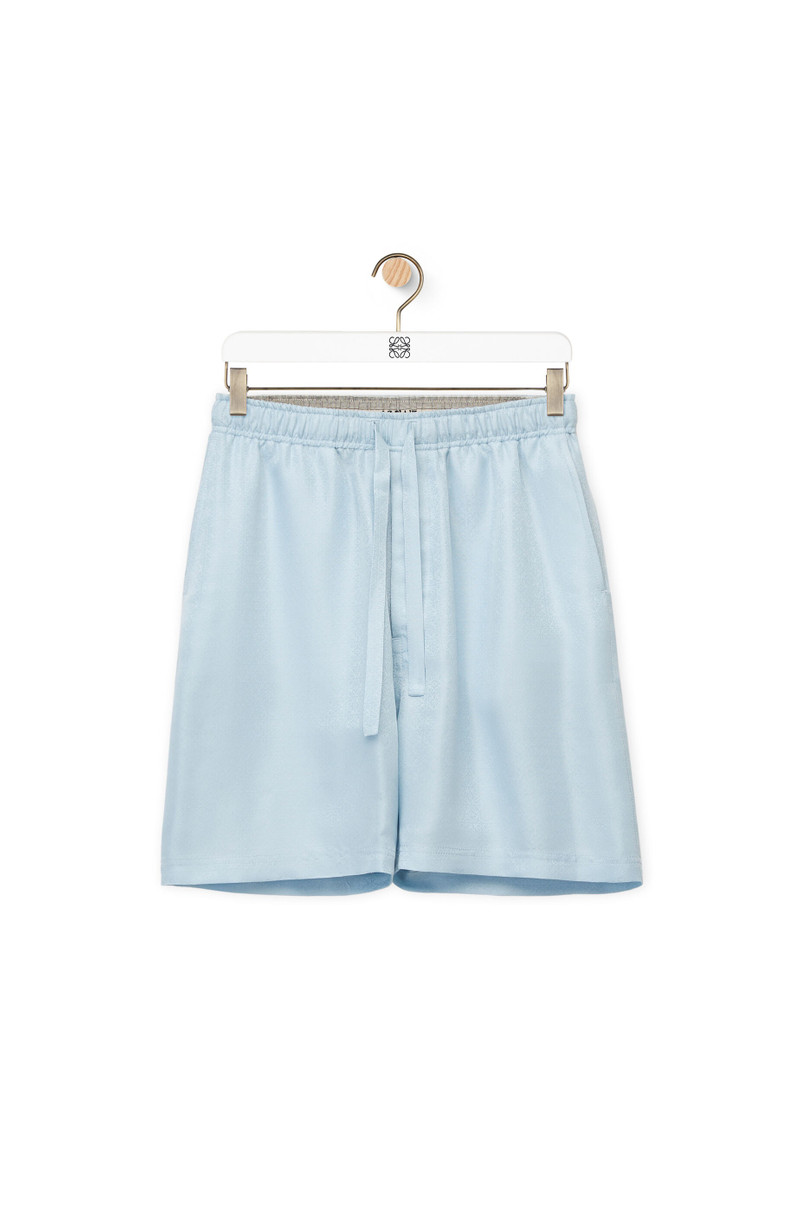 Anagram jacquard shorts in silk 1