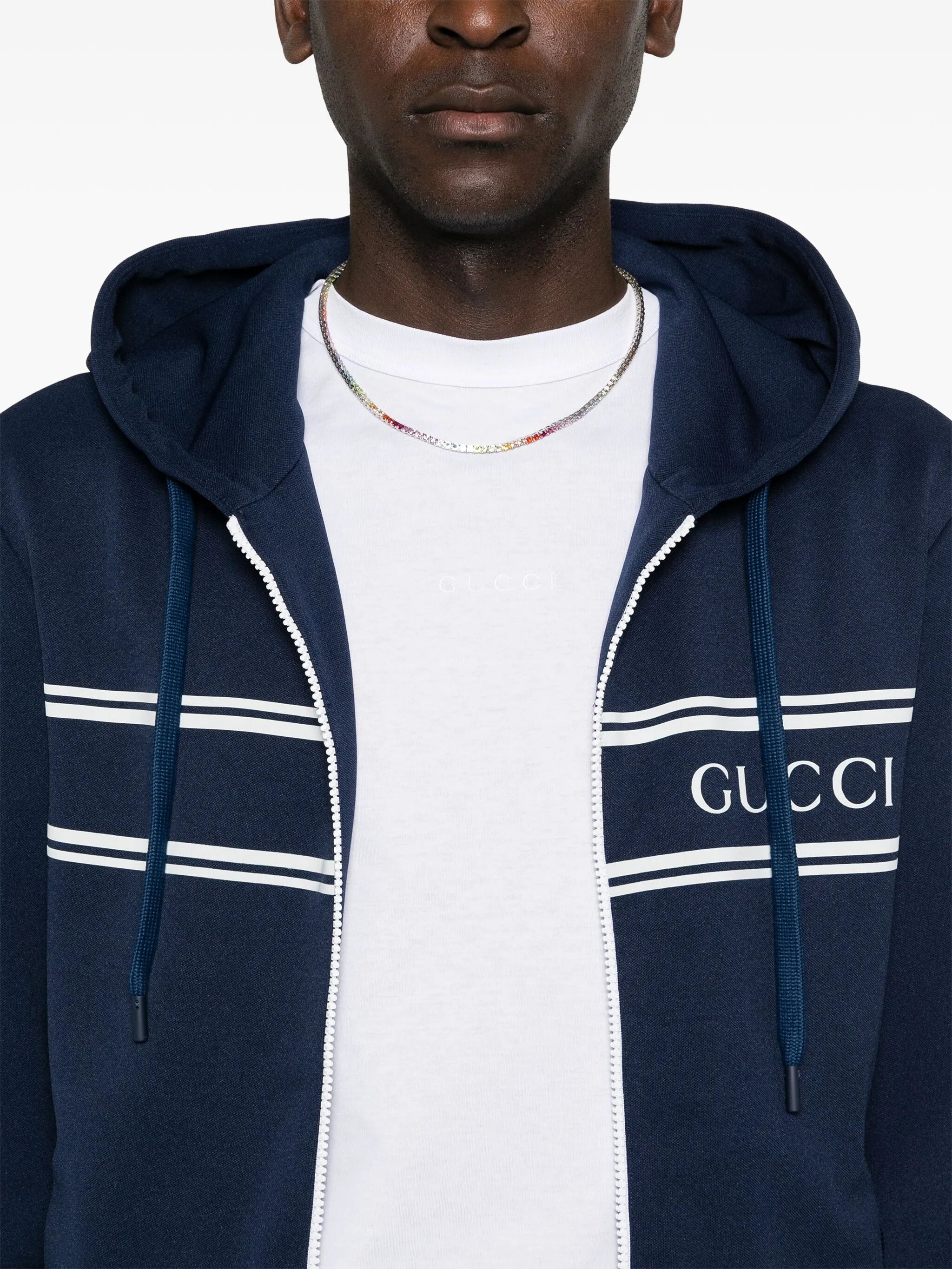 Gucci Logo-print Zip-up Hoodie - 4