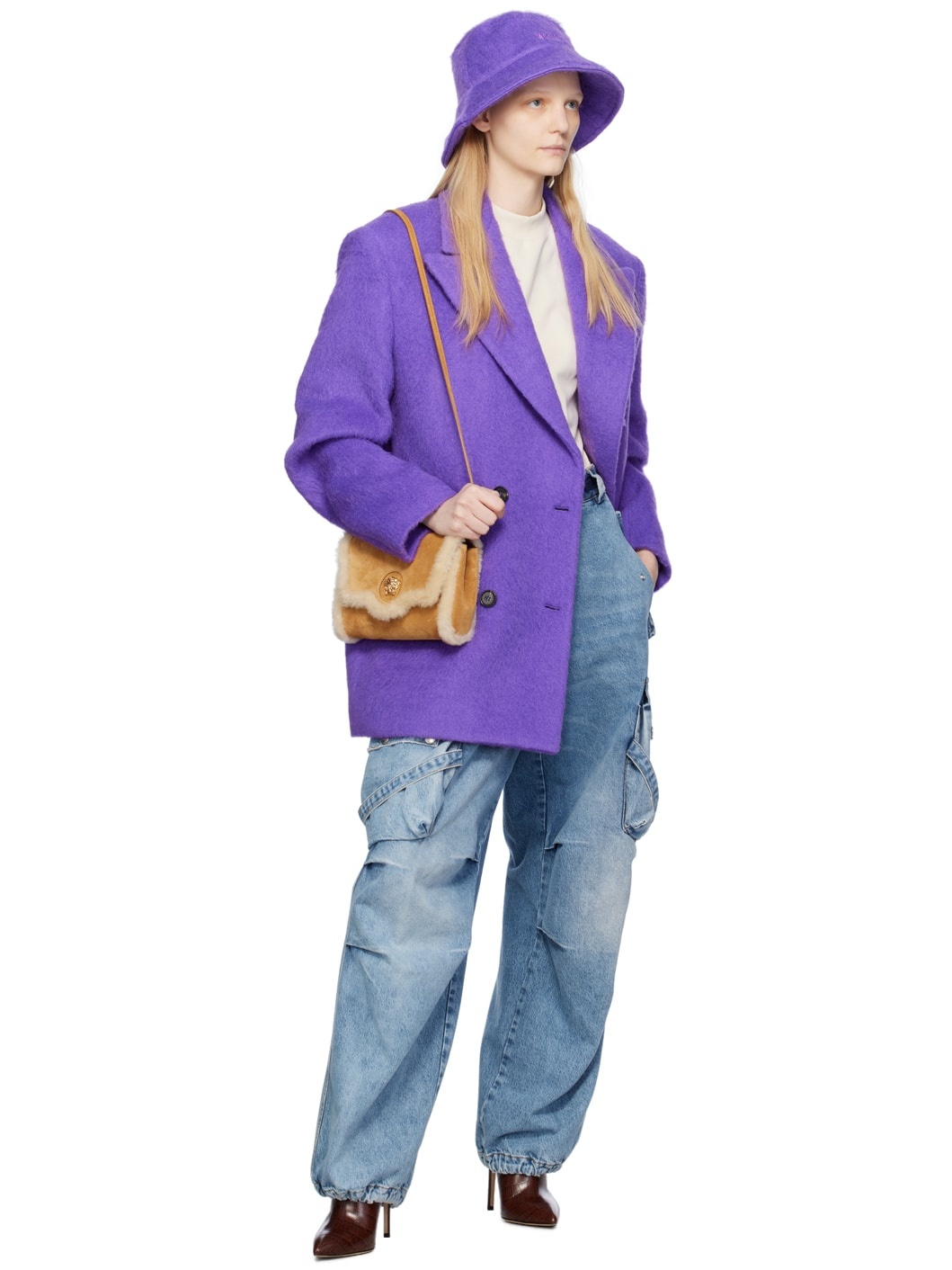 Blue Cargo Pocket Jeans - 4