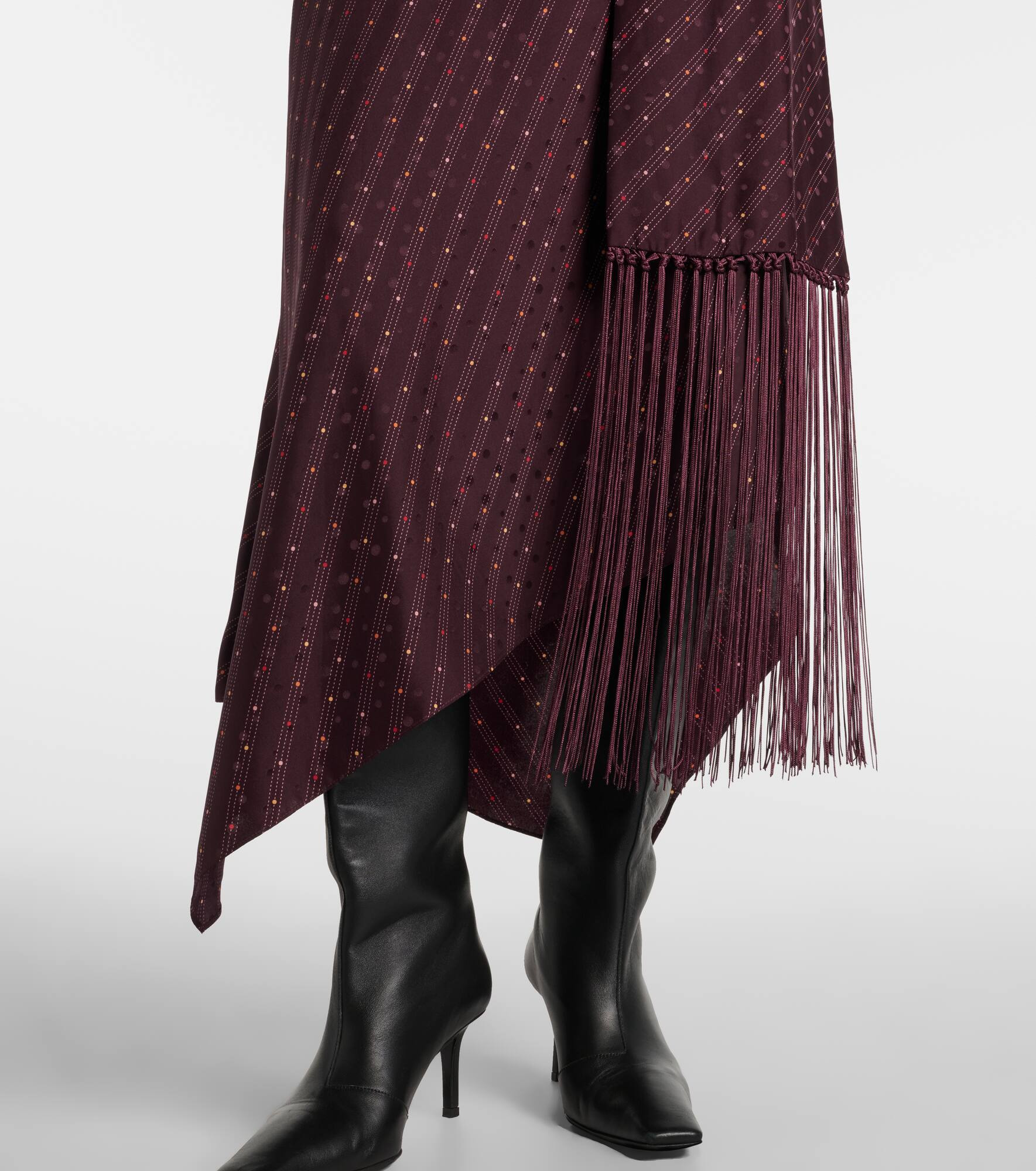Dale asymmetric silk maxi dress - 5