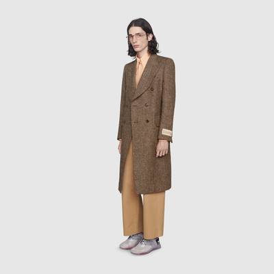 GUCCI Herringbone wool coat outlook