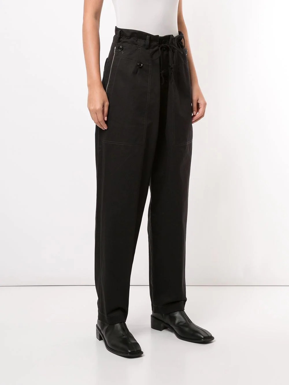 paperbag-waist trousers - 3