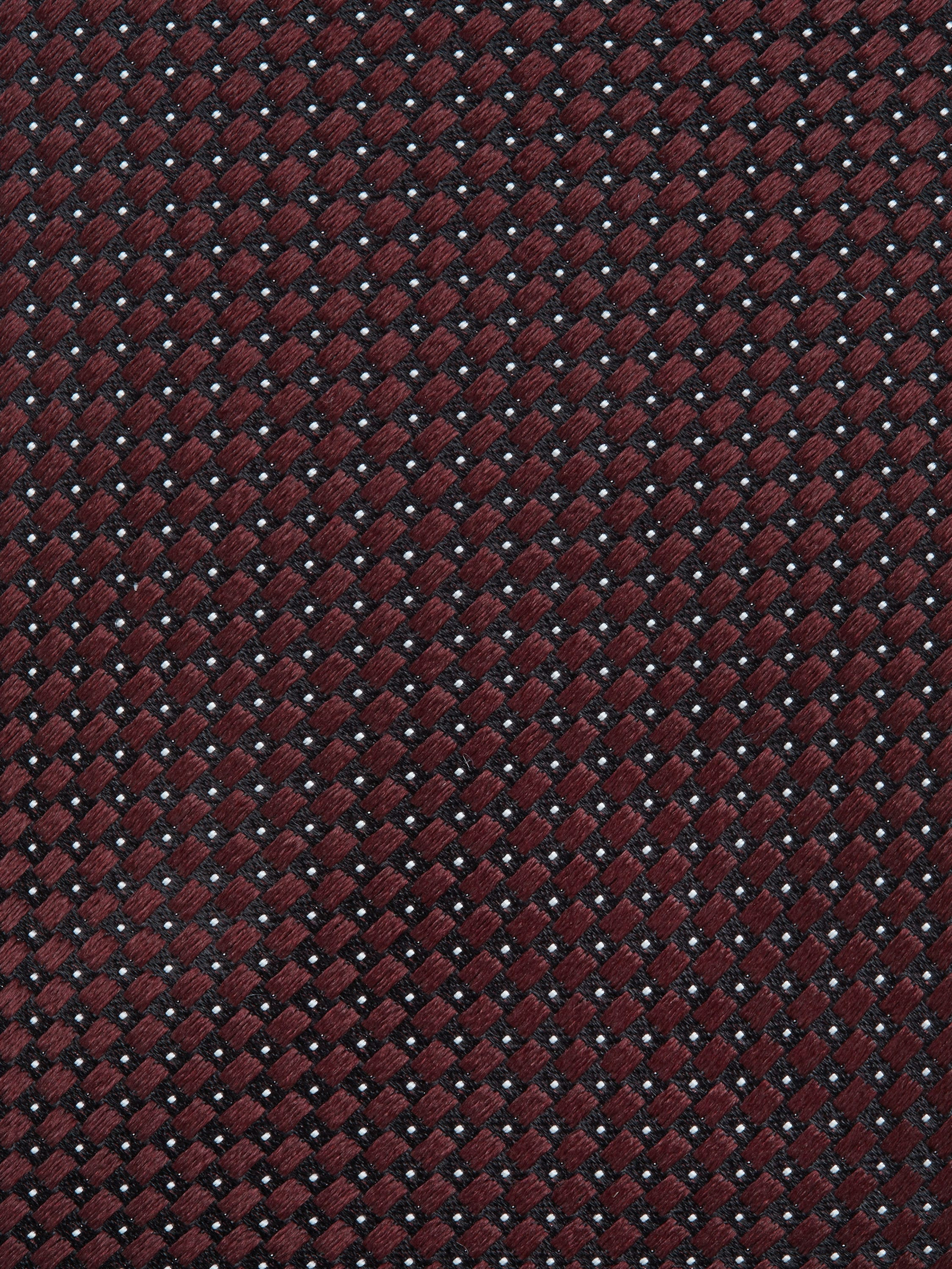 BURGUNDY SILK TIE - 2