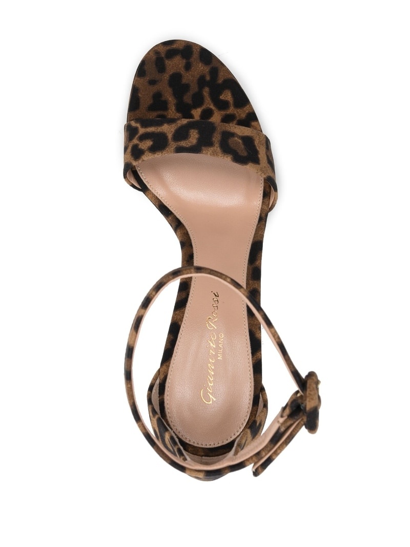 Holly 120mm leopard-print sandals - 4