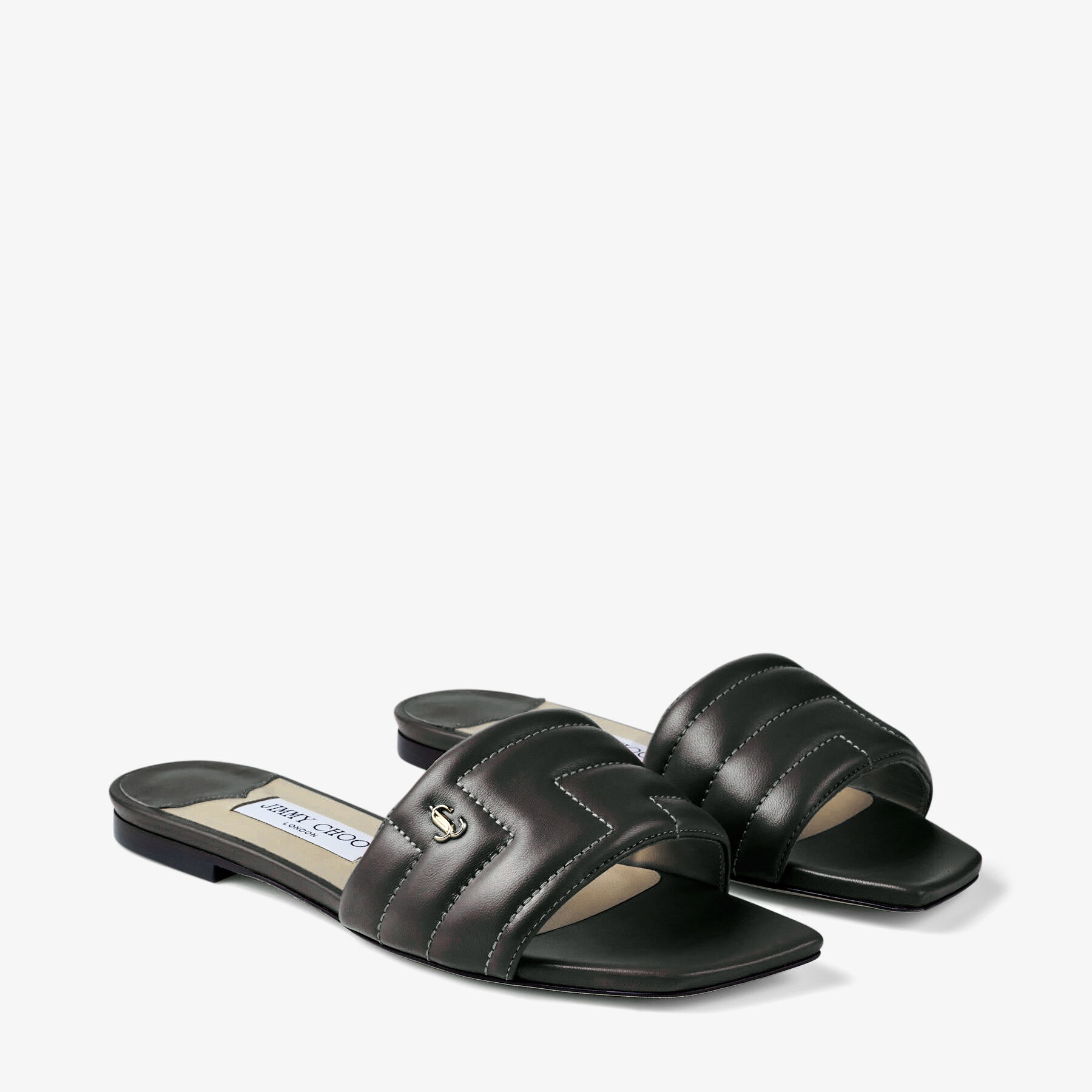 Themis Flat
Black Avenue Nappa Leather Flat Sandals - 2