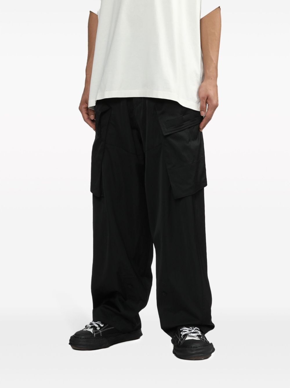 wide-leg cargo trousers - 5