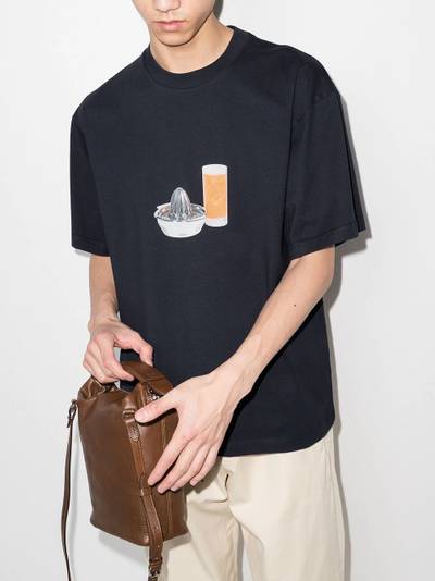 JACQUEMUS orange juice-print T-shirt outlook