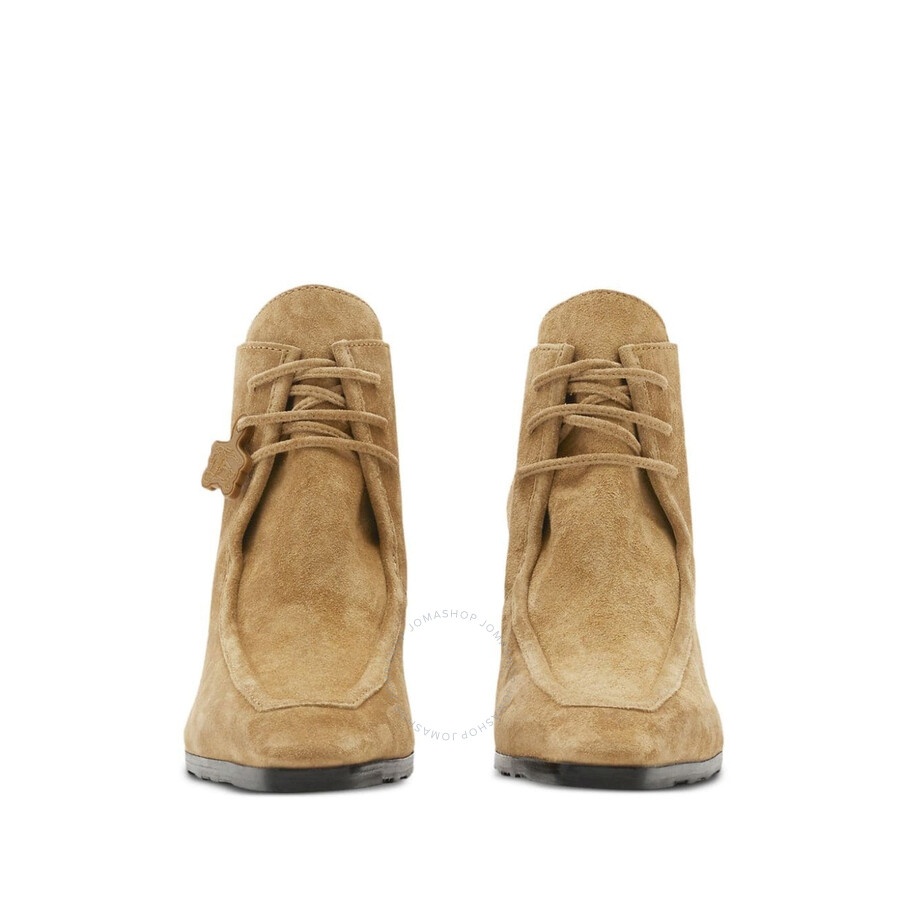 Burberry Ladies 60mm Storm Suede Lace-Up Booties - 2