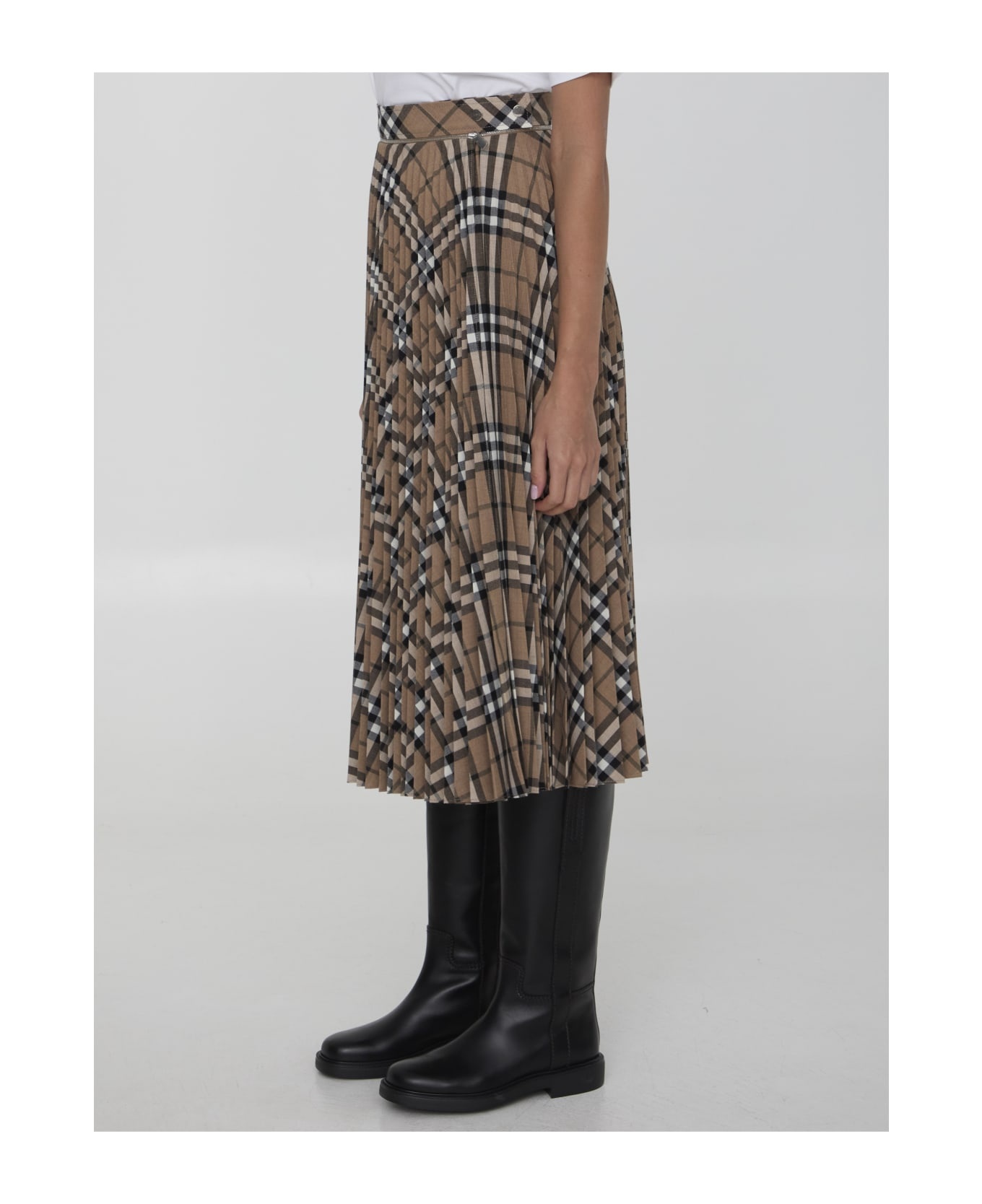 Check Pleated Skirt - 2