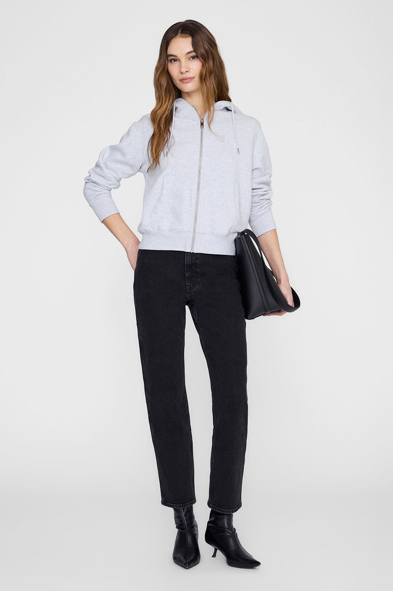 ANINE BING Casper Zip Up Bing - Grey Melange outlook