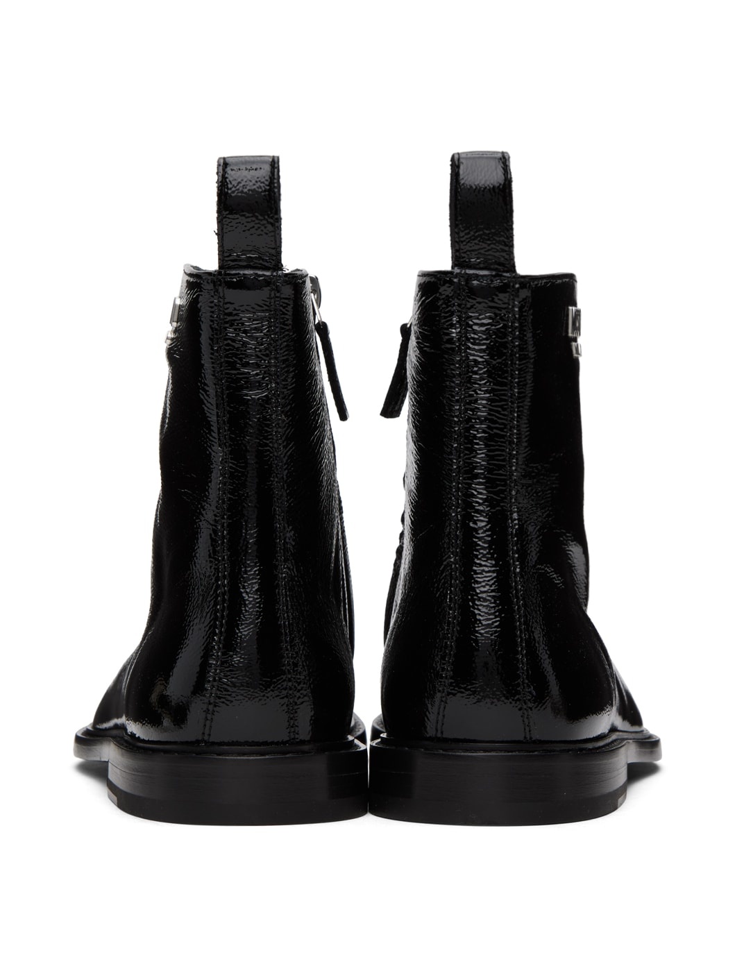 Black Crinkled Boots - 2