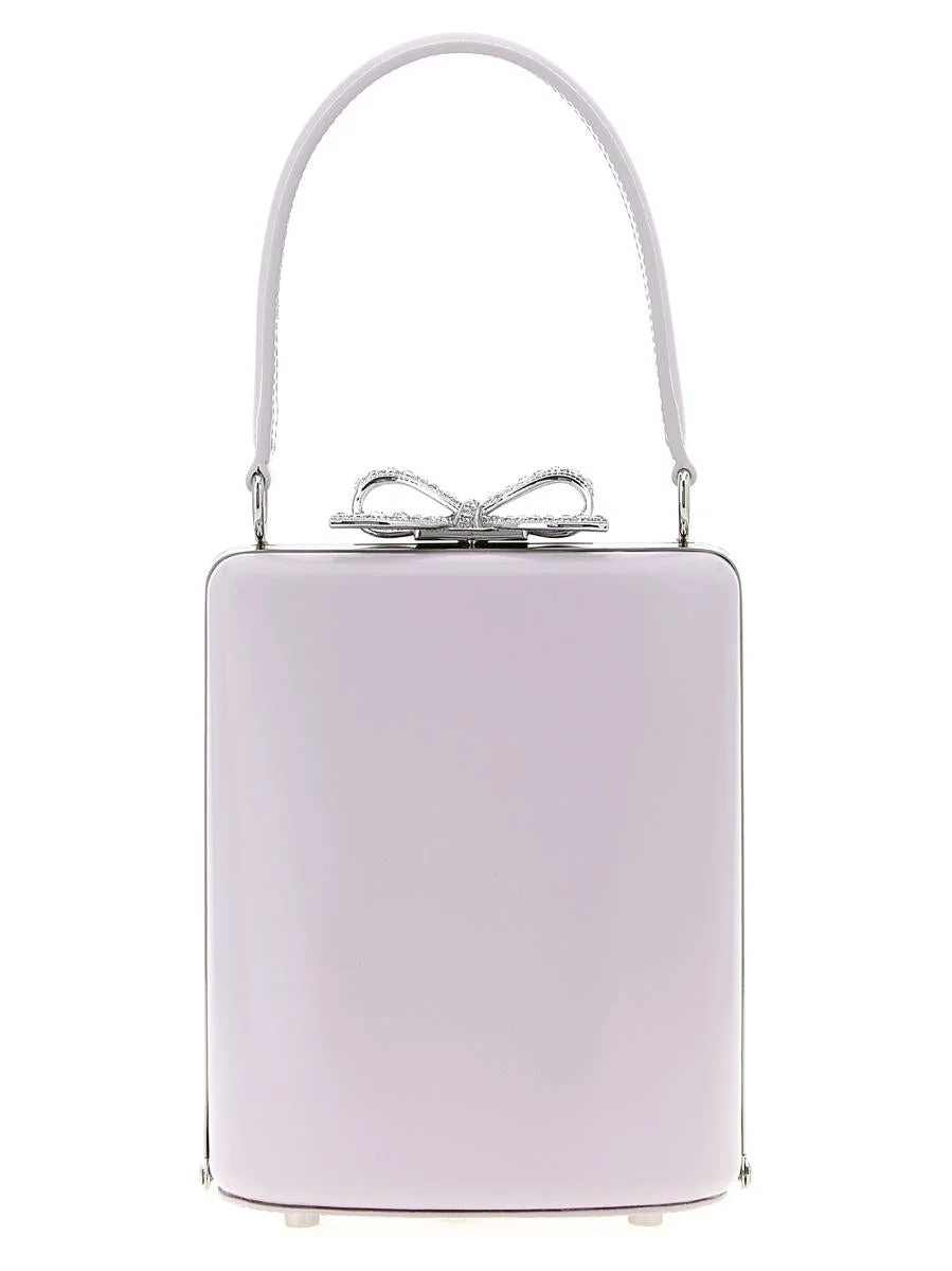 Self-Portrait 'Lilac Leather Mini Bow' Handbag - 1