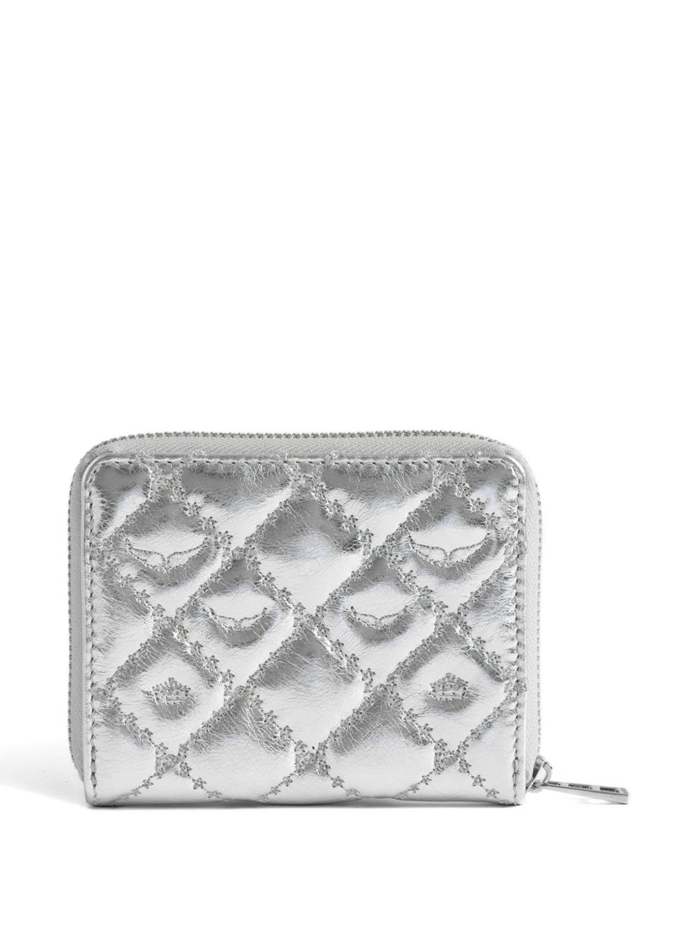 quilted leather zip wallet - 2