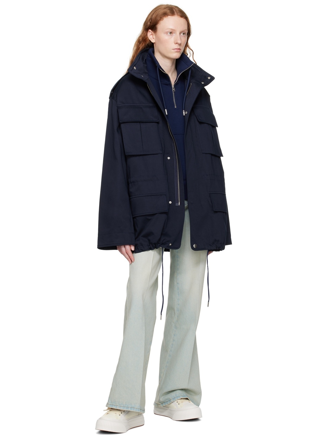 Navy Hooded Jacket - 4