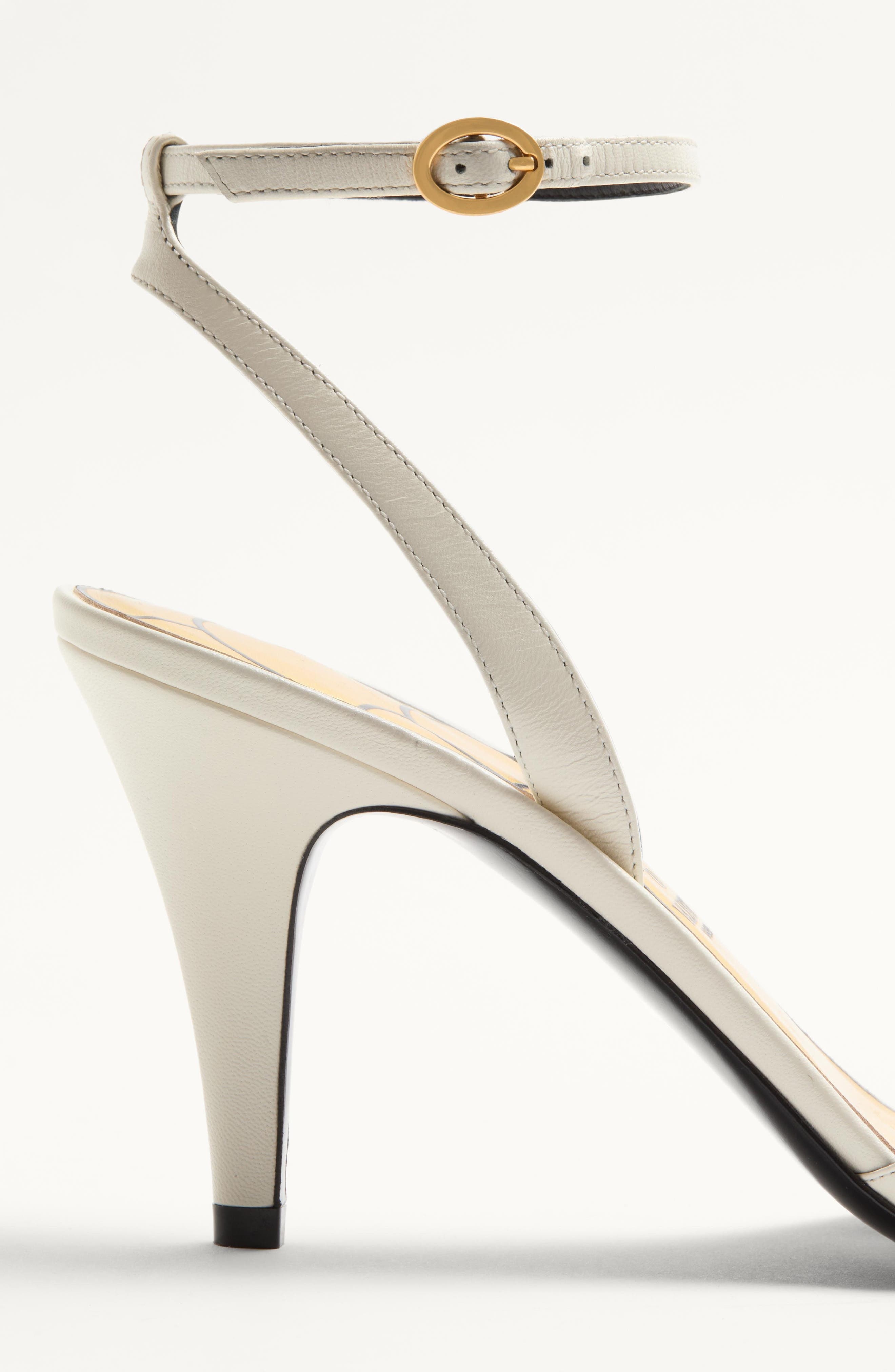 Valentino Garavani Ladycrush Ankle Strap Sandal in Ivory at Nordstrom - 6