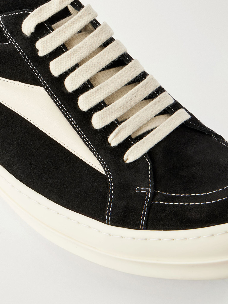Vintage Full-Grain Leather-Trimmed Suede and Rubber Sneakers Black 5