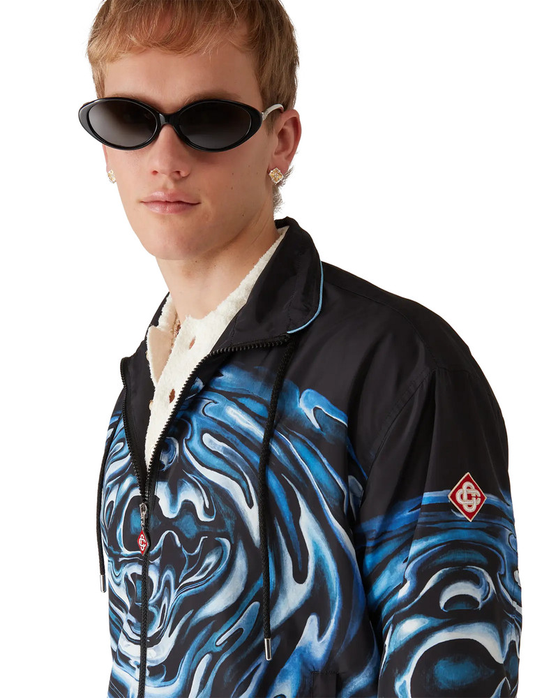Warped Logo Ripple Windbreaker Jacket 5