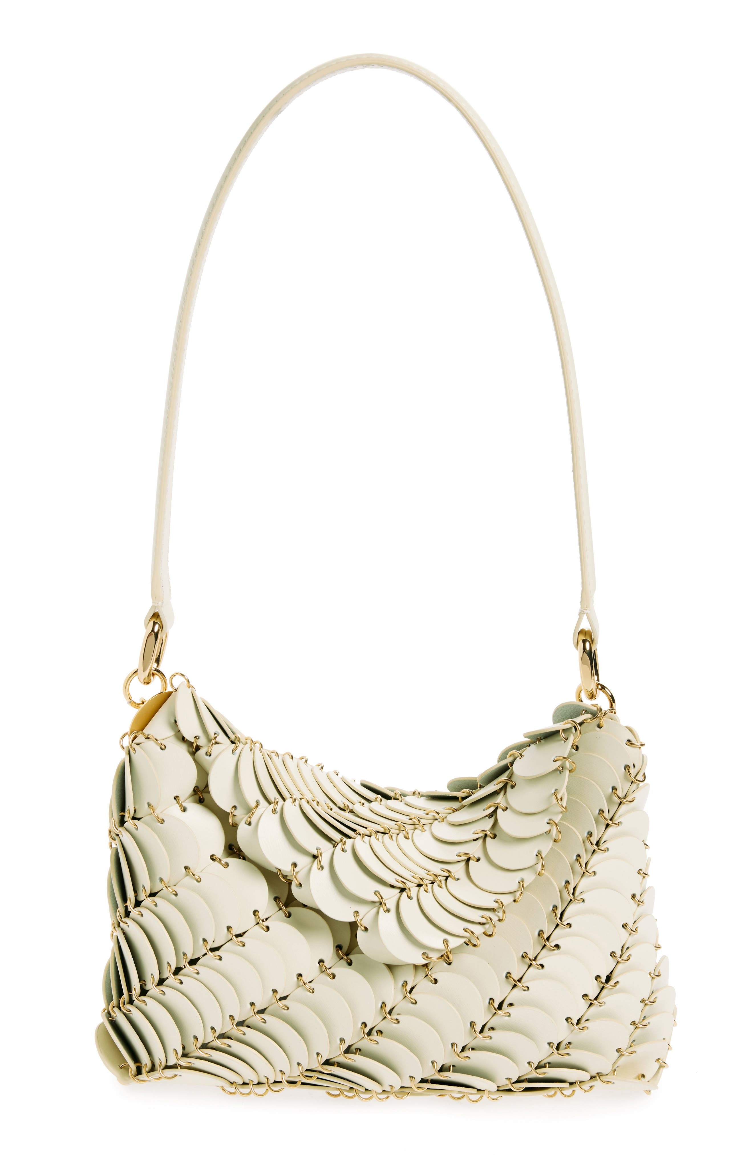 Rabanne Sac Leather Hobo Bag in Cream /Gold at Nordstrom - 1
