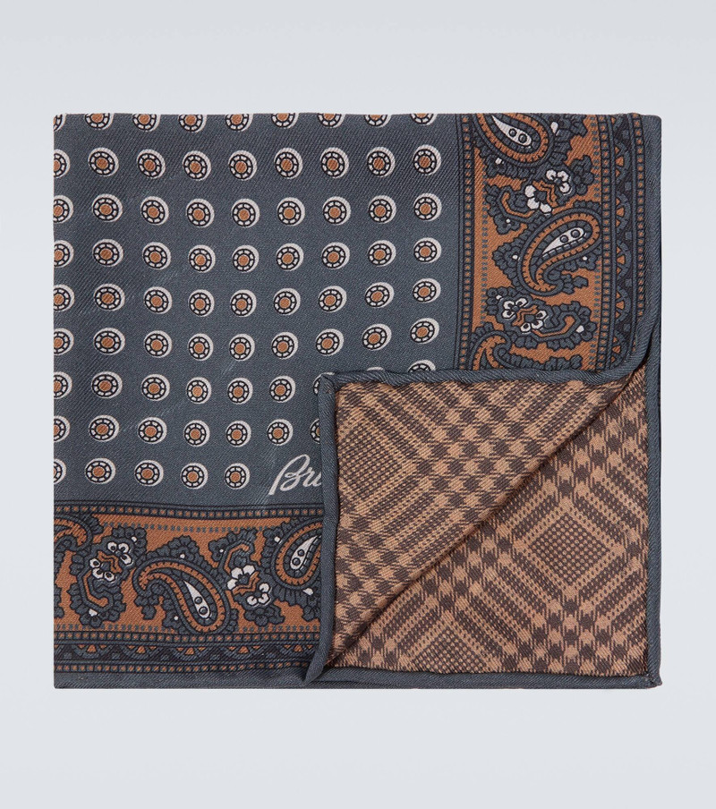 Printed silk twill scarf 1