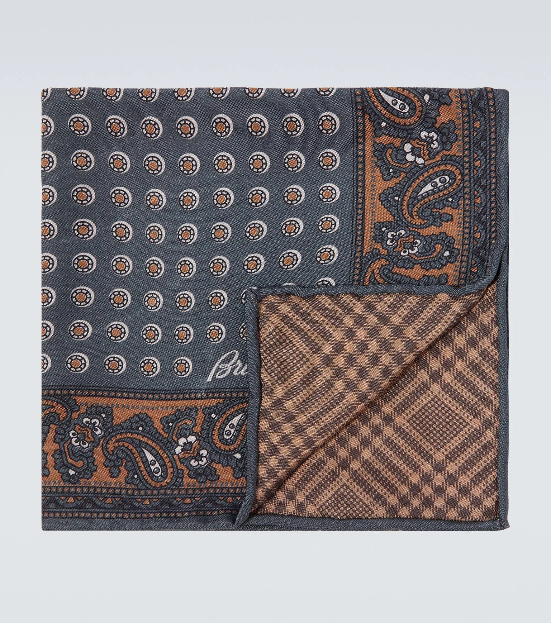 Printed silk twill scarf - 1