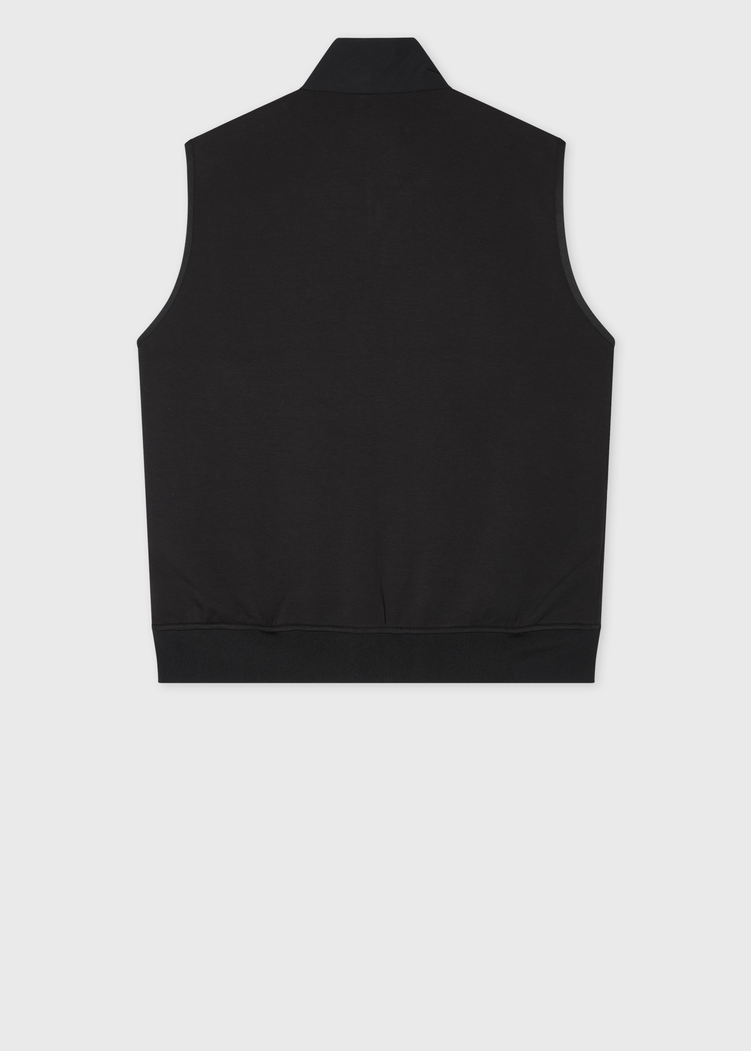 Black 'Sports Stripe' Mixed Media Gilet - 2