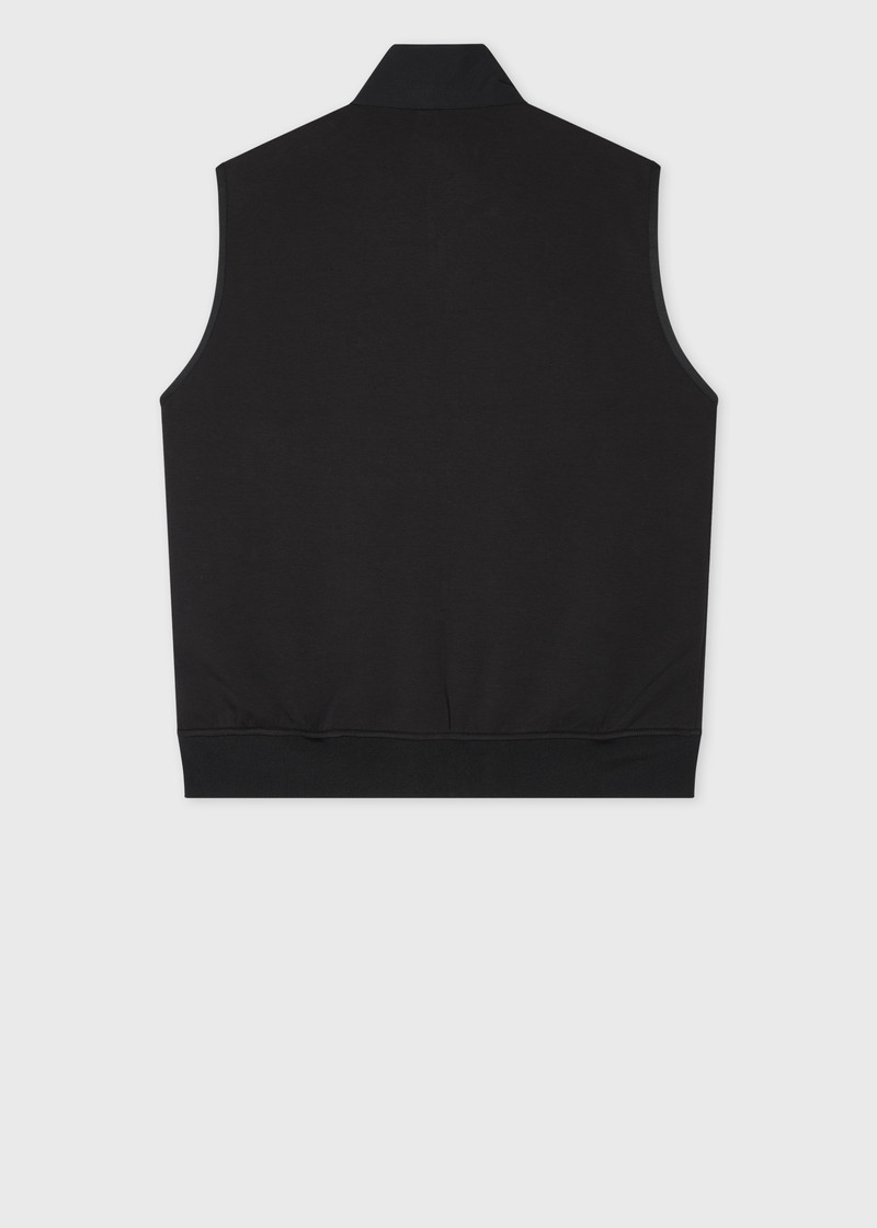 Paul Smith Black 'Sports Stripe' Mixed Media Gilet outlook