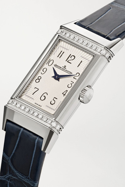 Jaeger-LeCoultre Reverso One medium 20mm stainless steel, diamond and alligator watch outlook