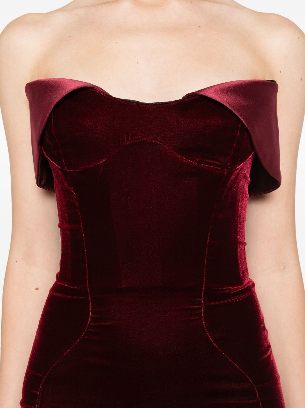 velvet mini dress - 5
