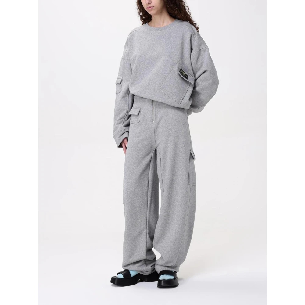 GREY SWEATSHIRT WITH POCKETS - 2