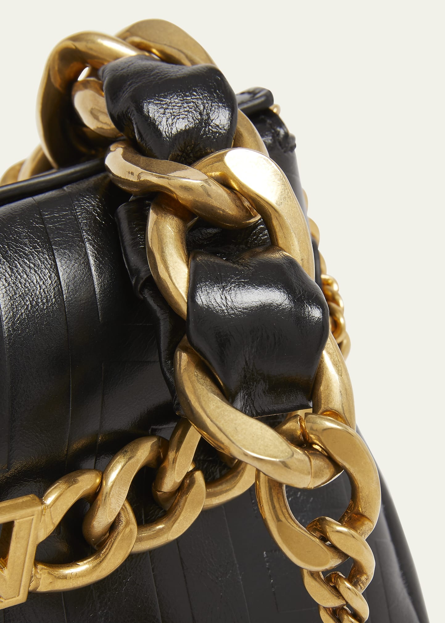 1945 Pouch Crossbody Bag in PB Embossed Crinkle Leather - 5