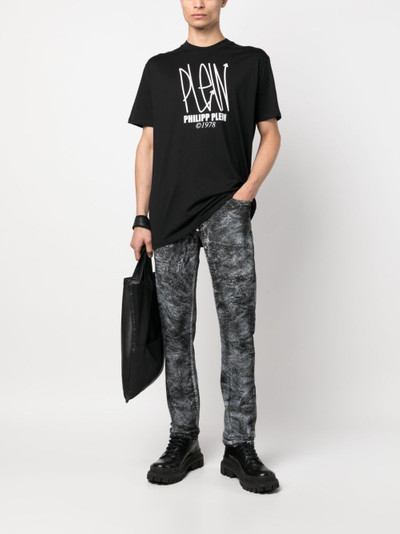 PHILIPP PLEIN abstract-print straight-leg jeans outlook