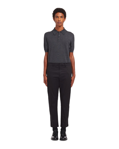 Prada Stretch cotton gabardine trousers outlook