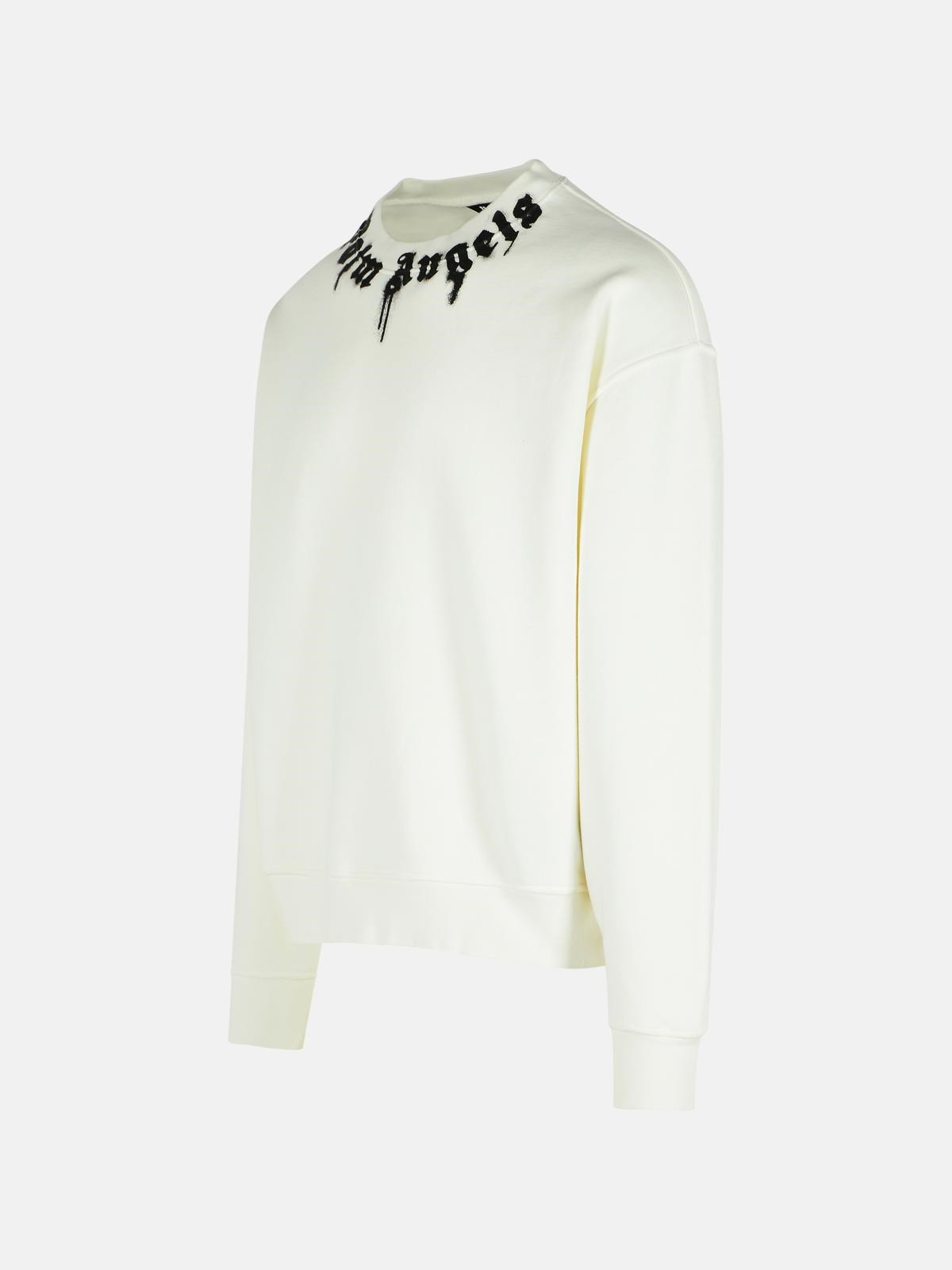 WHITE COTTON SWEATSHIRT - 2