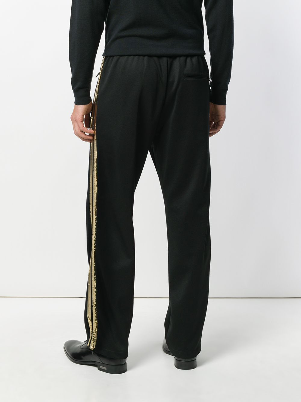 sequin stripe track pants - 4