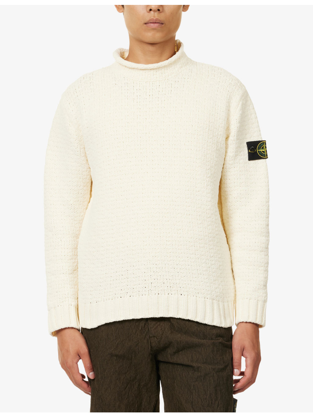 Chenille Crewneck Cotton-Knit Jumper - 3