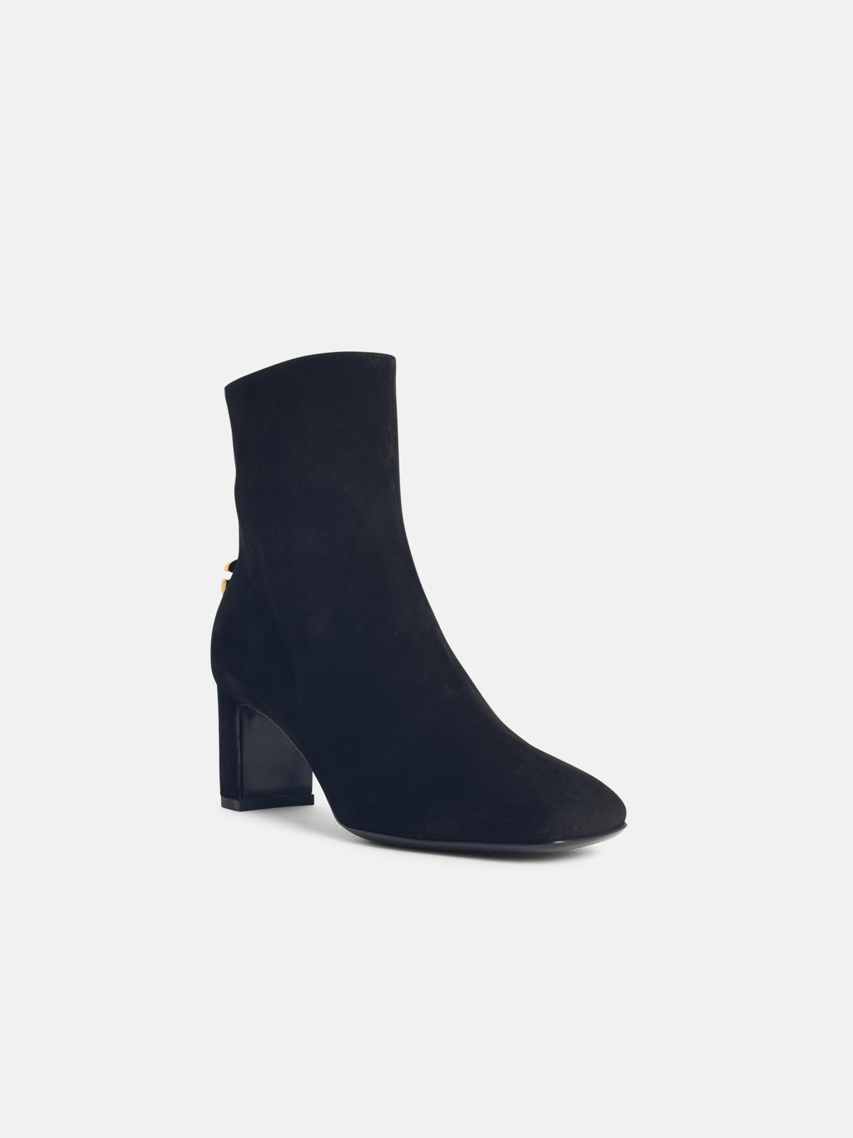 BLACK SUEDE ANKLE BOOTS - 2